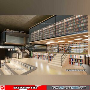 230417. Library RoomSketchup Interior Model