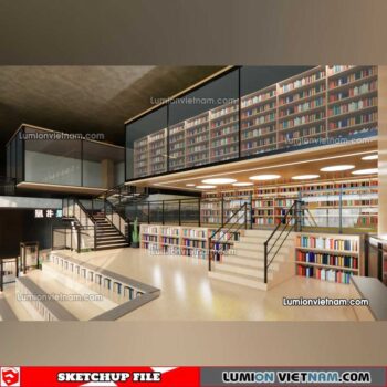 230417. Library RoomSketchup Interior Model