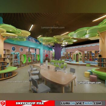230417. Library RoomSketchup Interior Model