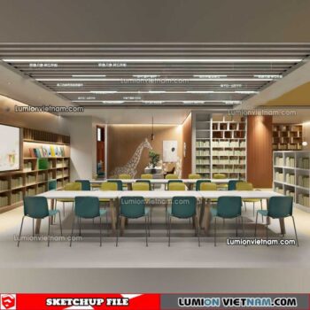 230417. Library RoomSketchup Interior Model