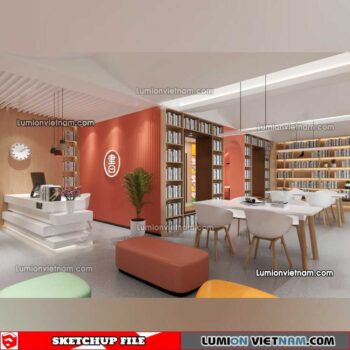 230417. Library RoomSketchup Interior Model