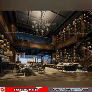 230417. Library RoomSketchup Interior Model