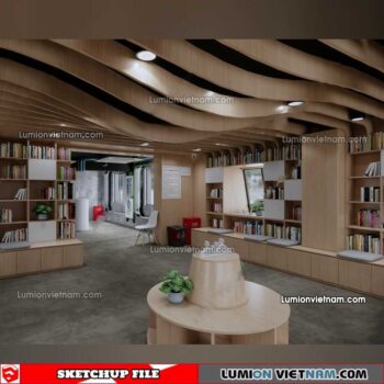 230417. Library RoomSketchup Interior Model