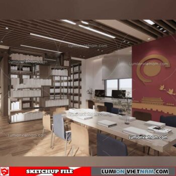 230417. Library RoomSketchup Interior Model