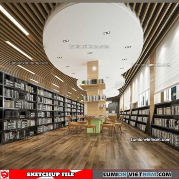 230417. Library RoomSketchup Interior Model