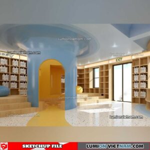 230417. Library RoomSketchup Interior Model