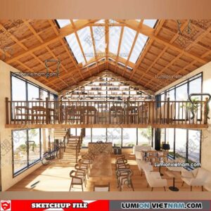 230417. Library RoomSketchup Interior Model