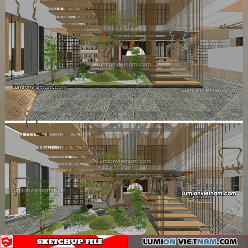 230417. Library RoomSketchup Interior Model