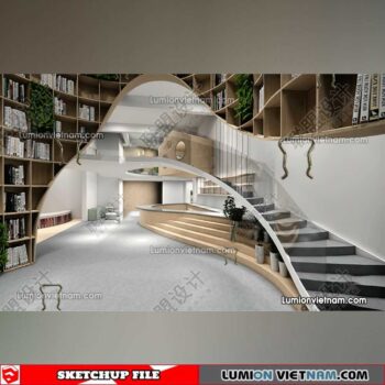 230417. Library RoomSketchup Interior Model