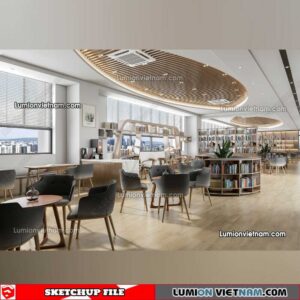 230417. Library RoomSketchup Interior Model