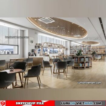 230417. Library RoomSketchup Interior Model
