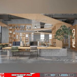 230417. Library RoomSketchup Interior Model