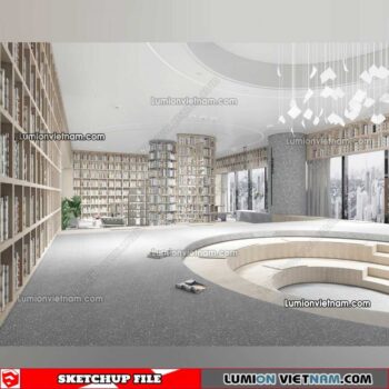 230417. Library RoomSketchup Interior Model
