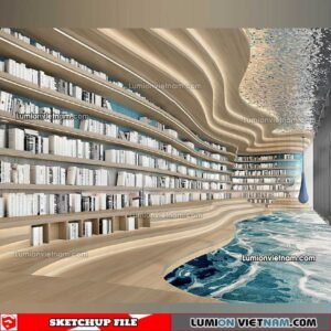 230417. Library RoomSketchup Interior Model