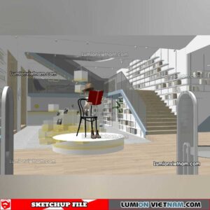 230417. Library RoomSketchup Interior Model