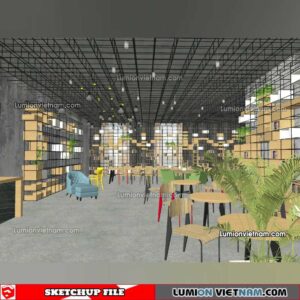 230417. Library RoomSketchup Interior Model