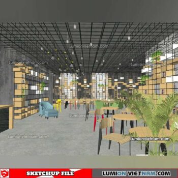 230417. Library RoomSketchup Interior Model