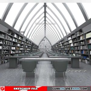 230417. Library RoomSketchup Interior Model