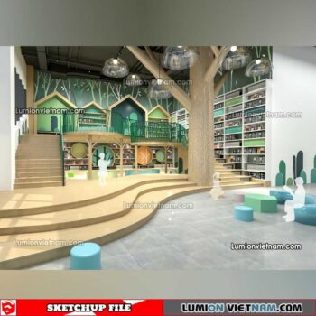 230417. Library RoomSketchup Interior Model
