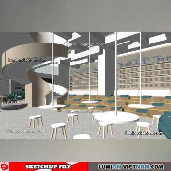 230417. Library RoomSketchup Interior Model