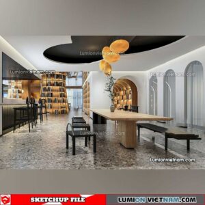 230417. Library RoomSketchup Interior Model