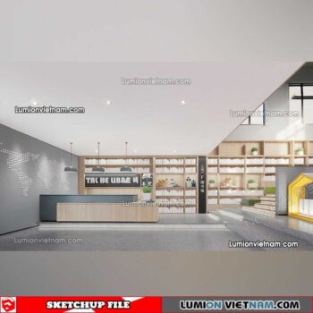 230417. Library RoomSketchup Interior Model