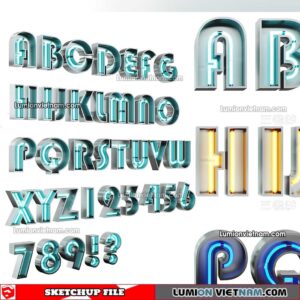 230419. Neon Light Sketchup Models