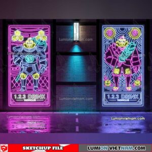 230419. Neon Light Sketchup Models