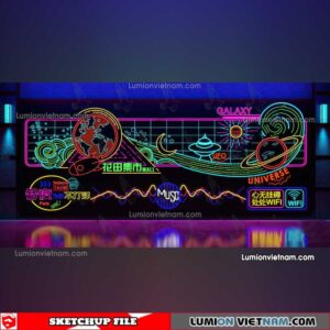 230419. Neon Light Sketchup Models