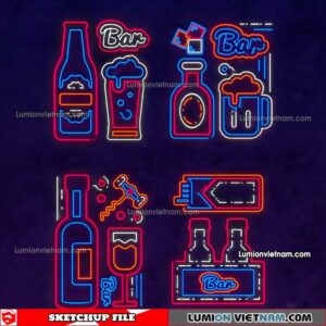 230419. Neon Light Sketchup Models