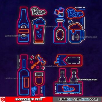 230419. Neon Light Sketchup Models