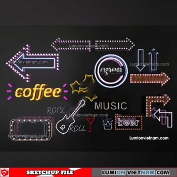 230419. Neon Light Sketchup Models