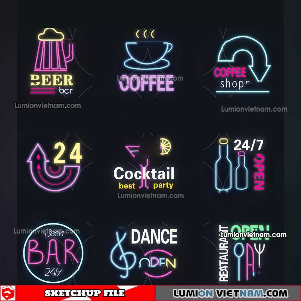 230419-Neon-Light-(33)-Sketchup-Models