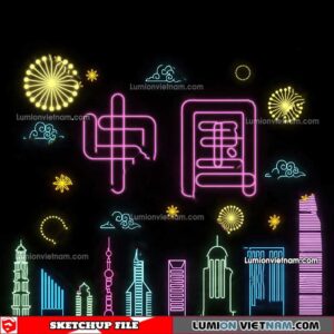 230419. Neon Light Sketchup Models