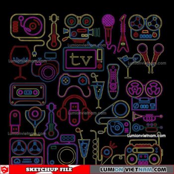 230419. Neon Light Sketchup Models