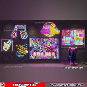 230419. Neon Light Sketchup Models