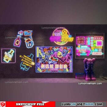 230419. Neon Light Sketchup Models