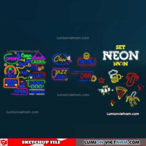 230419. Neon Light Sketchup Models