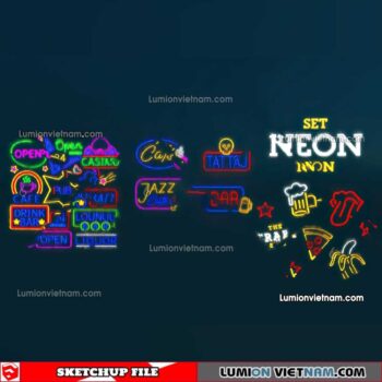 230419. Neon Light Sketchup Models