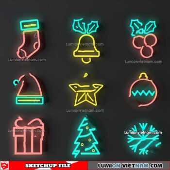 230419. Neon Light Sketchup Models