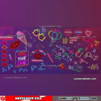 230419. Neon Light Sketchup Models