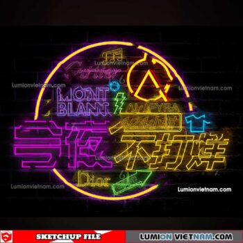 230419. Neon Light Sketchup Models