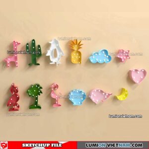 230419. Neon Light Sketchup Models