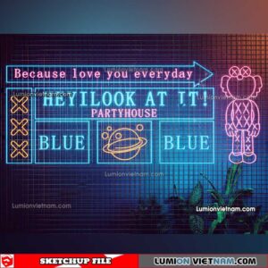 230419. Neon Light Sketchup Models