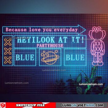 230419. Neon Light Sketchup Models