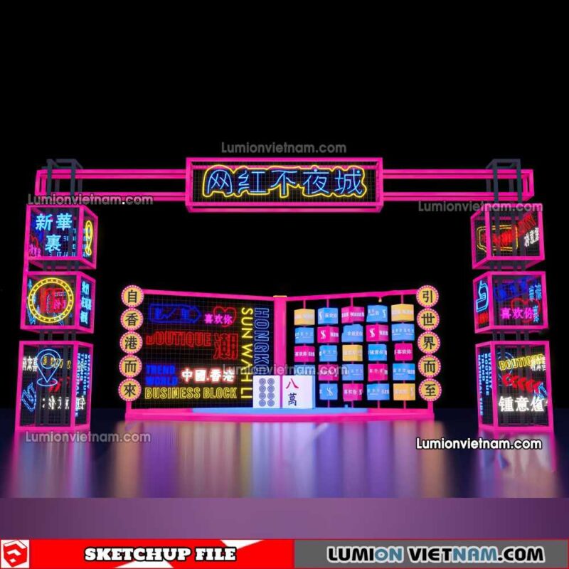 230419. Neon Light Sketchup Models
