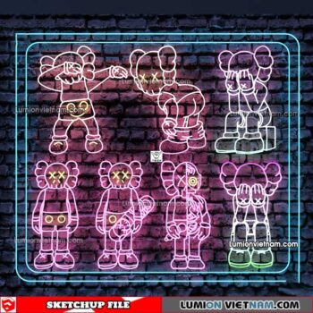 230419. Neon Light Sketchup Models