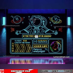 230419. Neon Light Sketchup Models