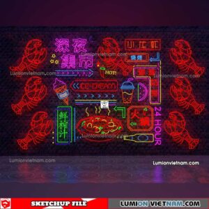 230419. Neon Light Sketchup Models