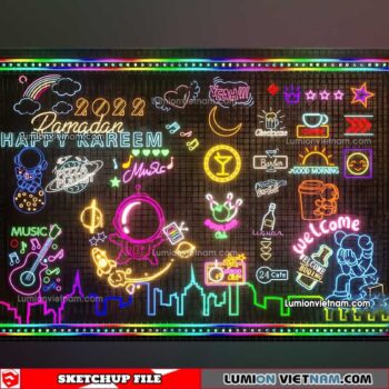 230419. Neon Light Sketchup Models